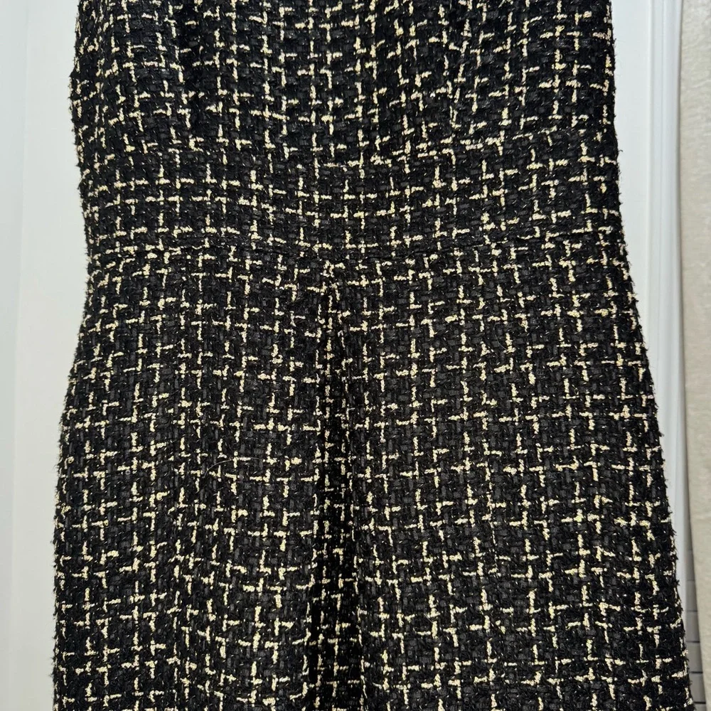 Liz Claiborne Woman's Black and Gold Tweed Sleeveless A-line Dress Size‎ 4 - Picture 6 of 7